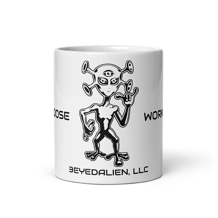 Hang Loose Work Smart Mug | 3 Eyed Alien Coffee Cup product image (1)