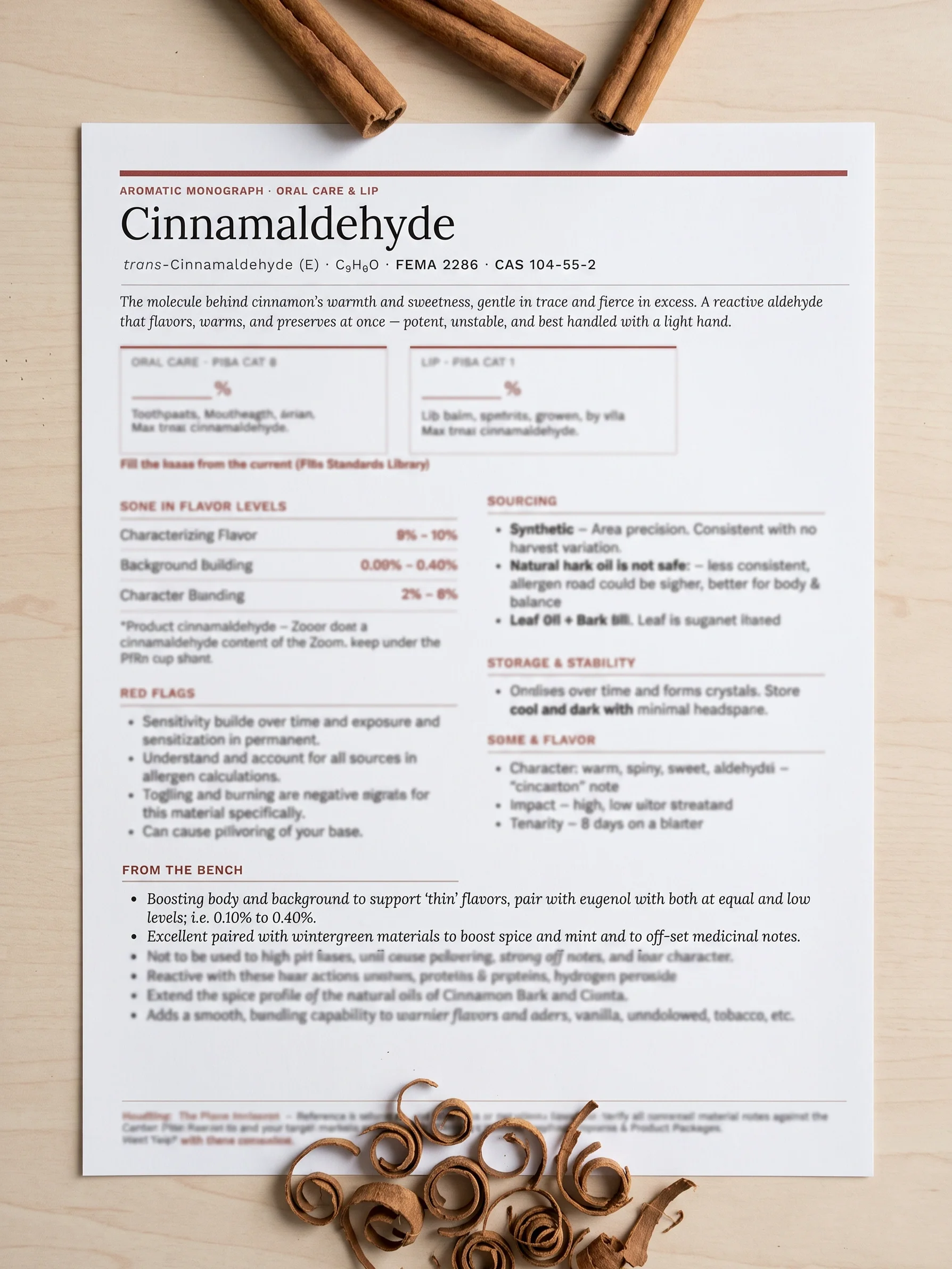 Cinnamaldehyde — Oral Care & Lip Formulation Reference | Aromatic Monograph product image (1)