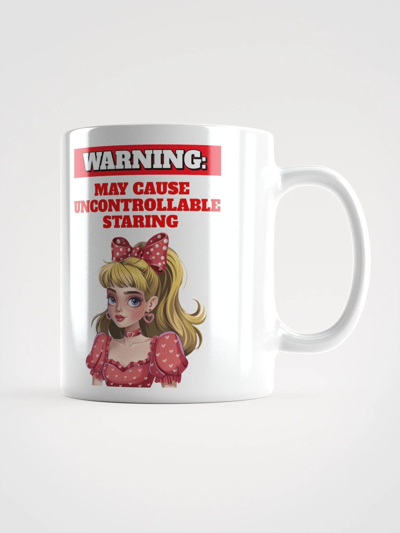 Warning: May Cause Uncontrollable Staring - Funny White Coffee Mug product image (14)