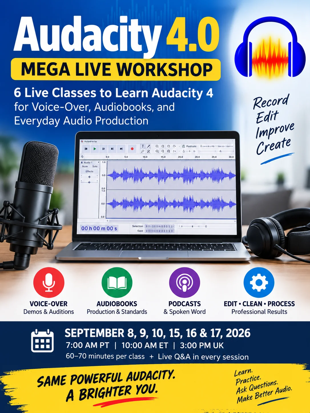 Audacity 4.0 Mega Live Workshop product image (1)