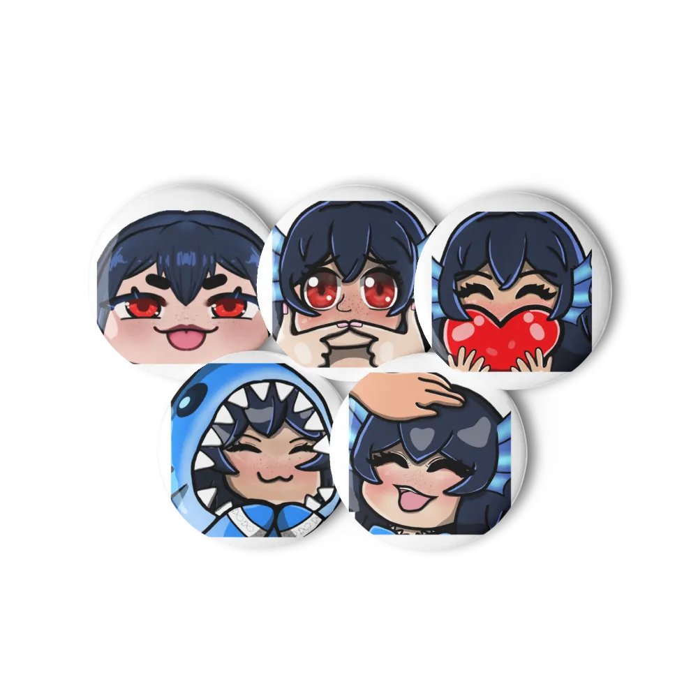 Emote Button Pin Set (5) product image (11)