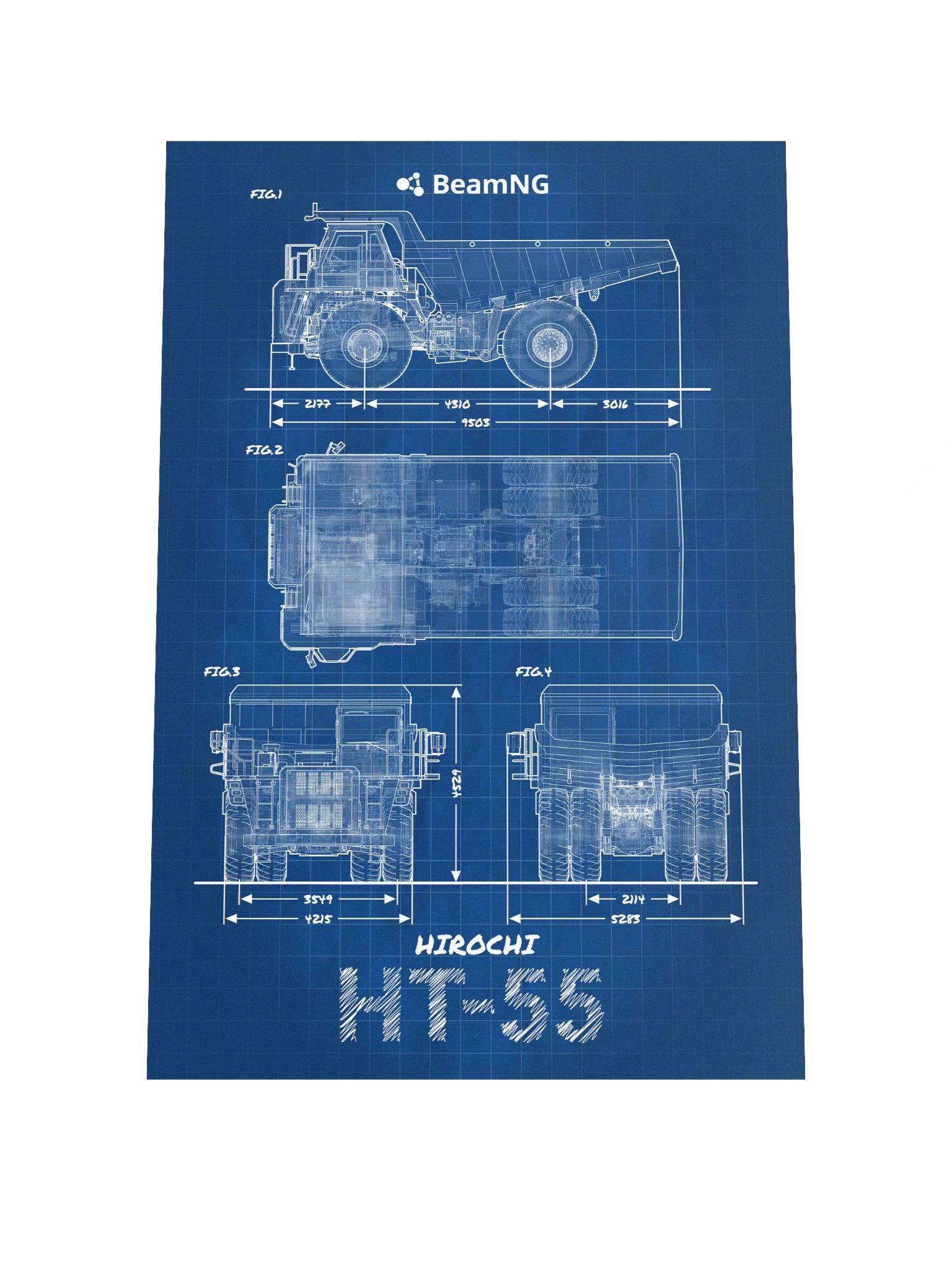 Hirochi HT-55 Blueprint Poster product image (4)