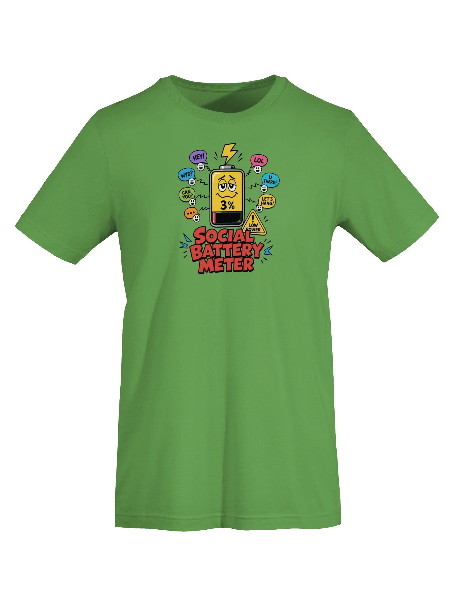UnspokenMinds: Social Battery Meter Tee product image (5)
