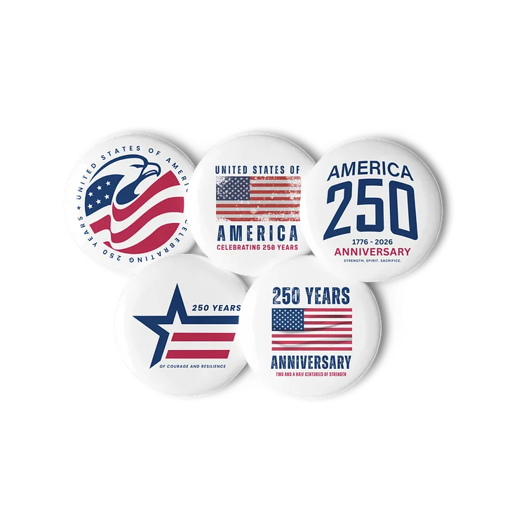 250 Years Anniversary Pin Button Set product image (2)