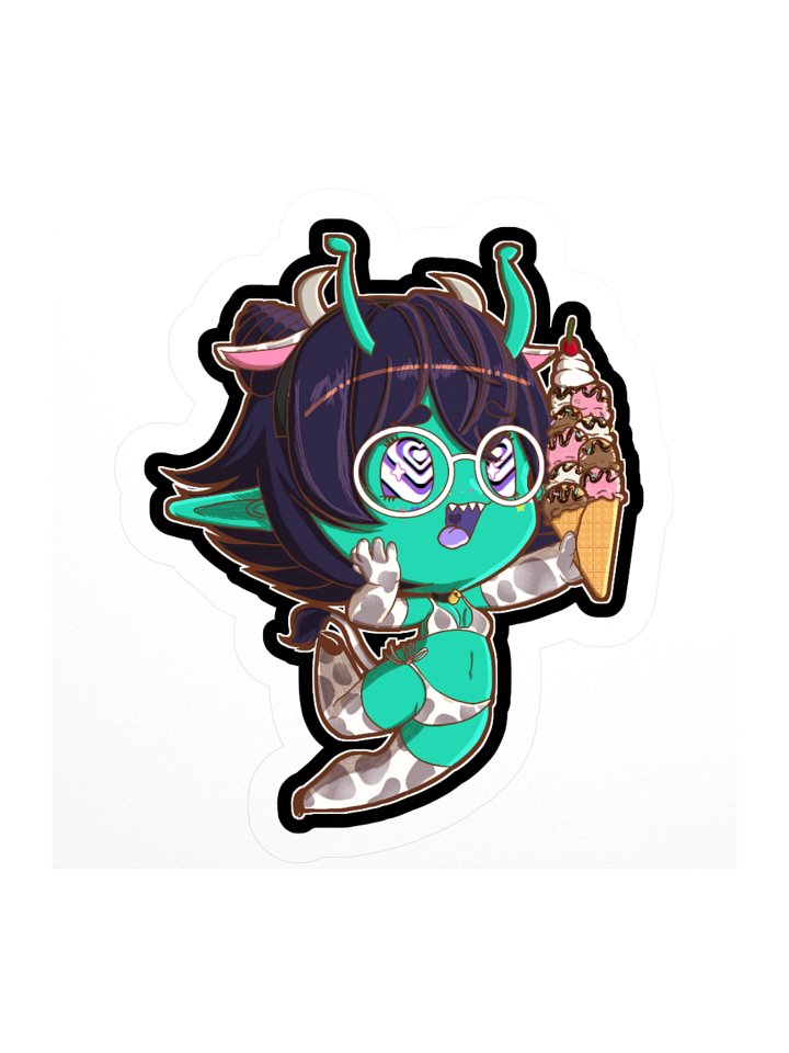 I Scream Chibi Kiss-Cut Sticker Chocolate Milk Edition product image (2)