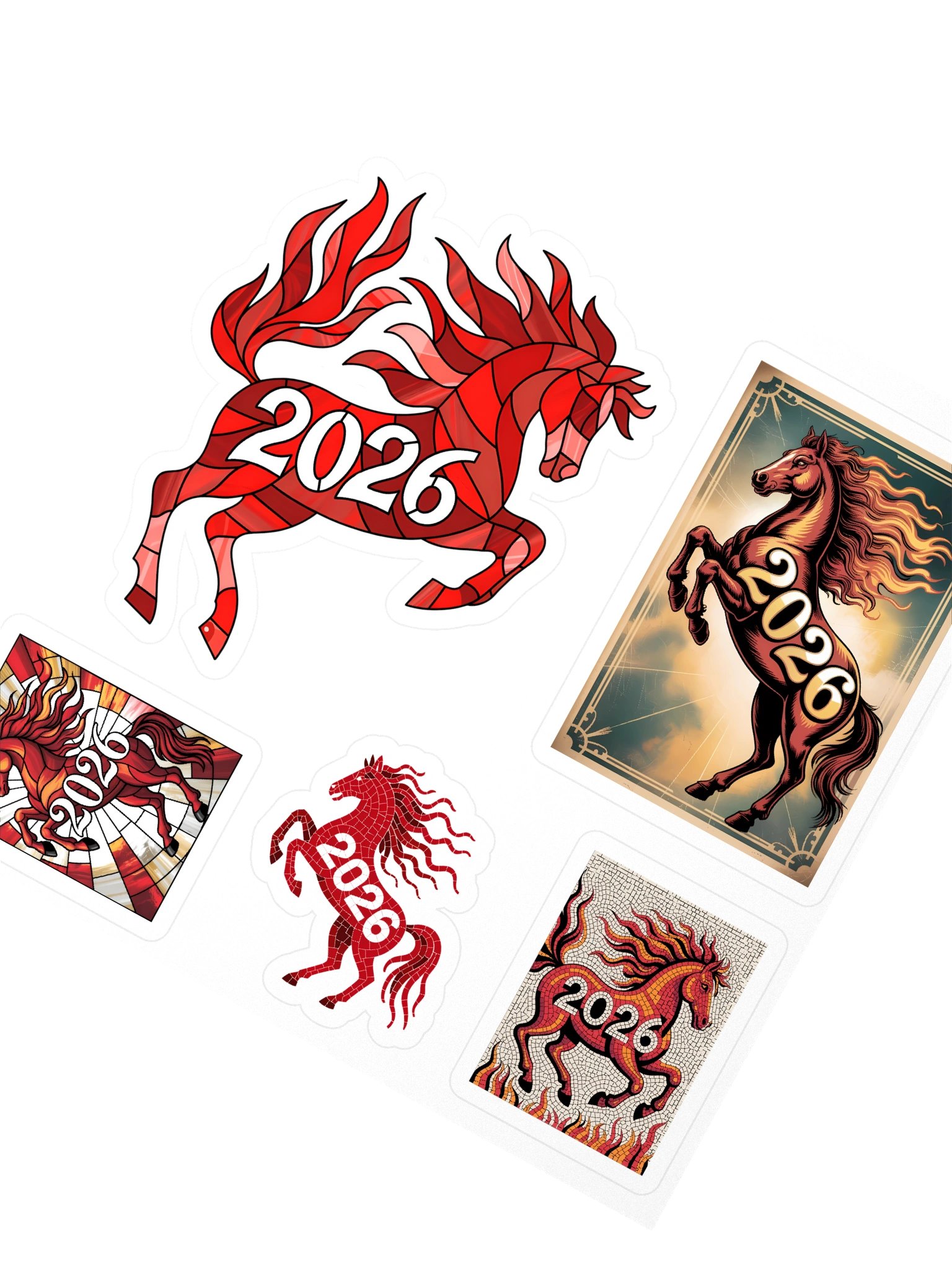Chinese Year of the Fire Horse Sticker Sheet product image (2)