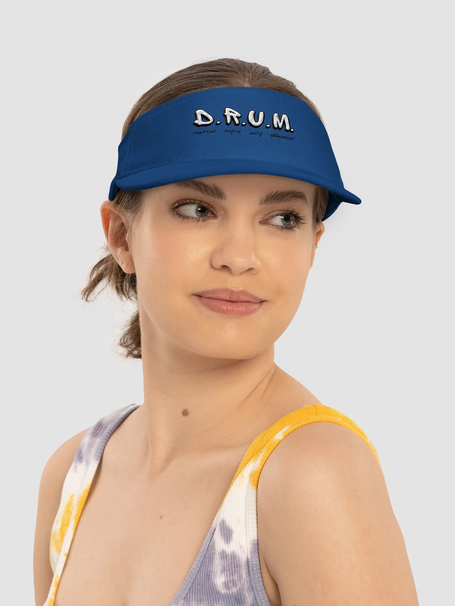 D.R.U.M. Flexfit Visor (white) product image (4)