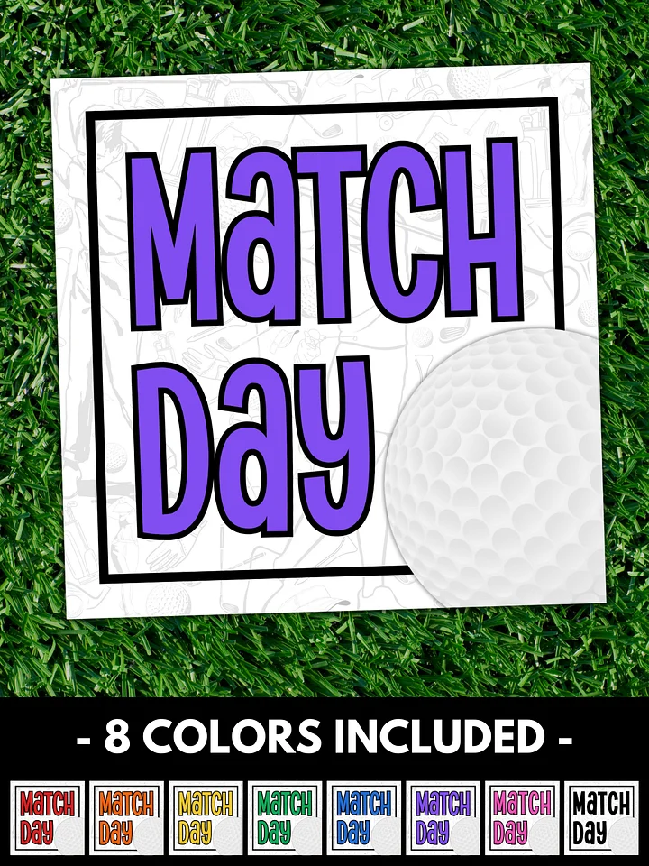 Golf Match Day Gift Tags - 8 Colors Included product image (1)