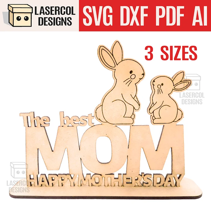 Mother's Day Gift Plaque (Three Sizes) Set 4 - Laser Cut Files product image (1)