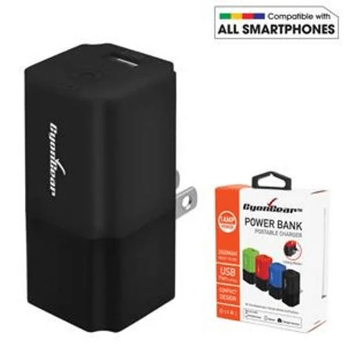 CyonGear 2600mAh Wall-Plug Power Bank - Portable Charger with Folding Blades product image (1)