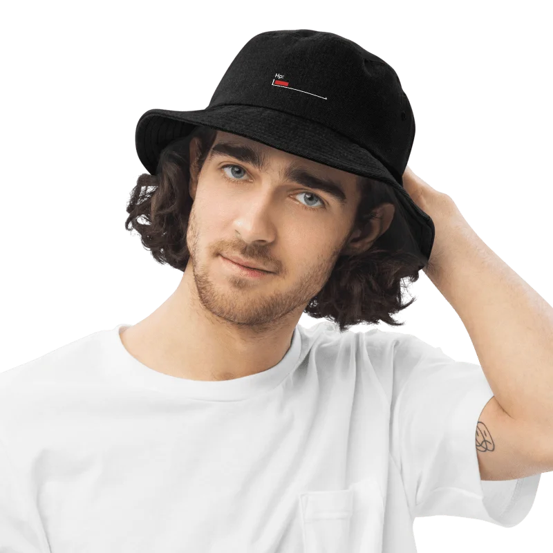 White Healthbar Embroidered on Bucket Hat product image (5)