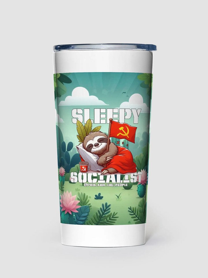Sleepy Socialist 20 oz Stainless Steel Tumbler product image (1)