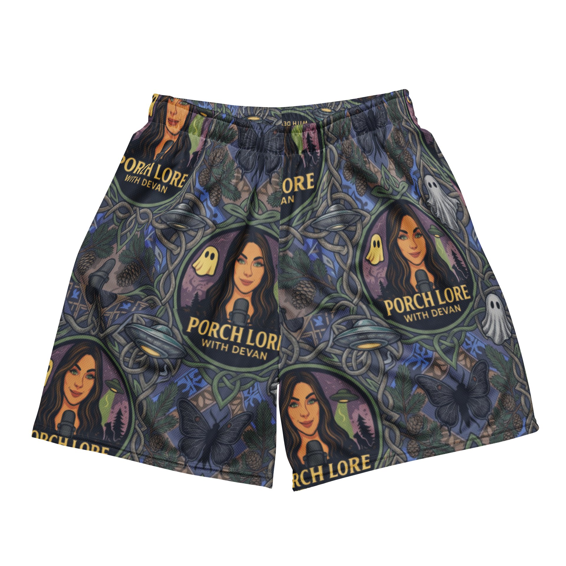 PORCH LORE DEVAN PERIWINKLE MOTH UNISEX SHORTS product image (2)