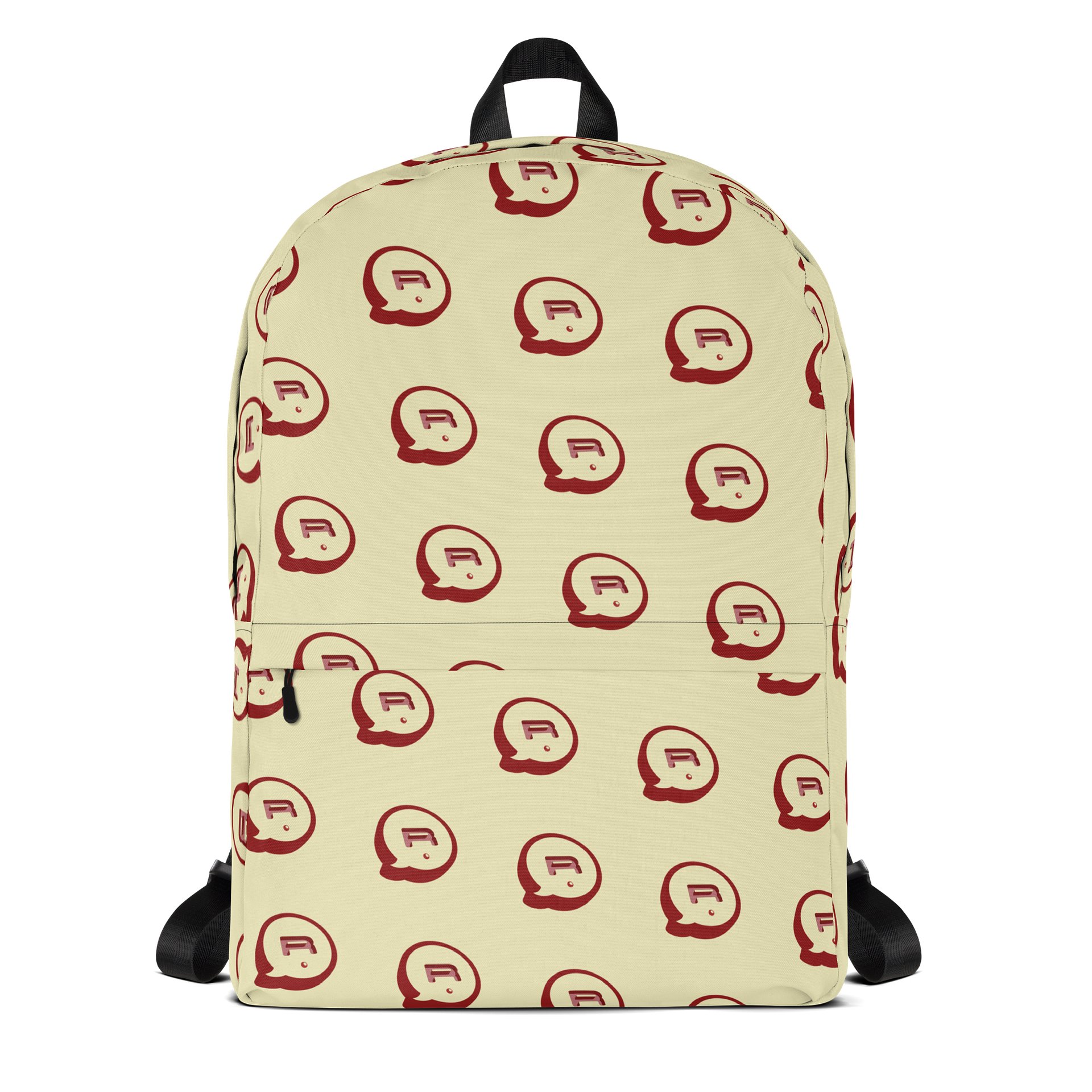 Run Button Logo All Over Print Backpack - Red product image (1)