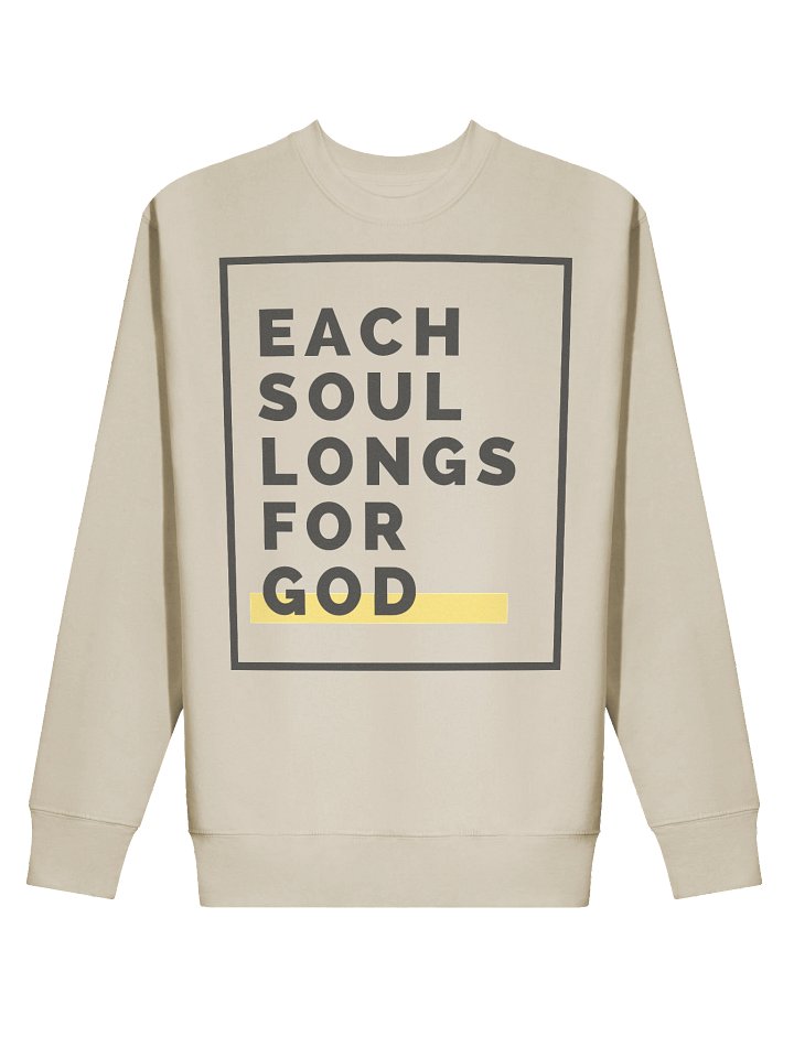 "Each Soul Longs For God" Sweatshirt | Bold Black Print product image (8)