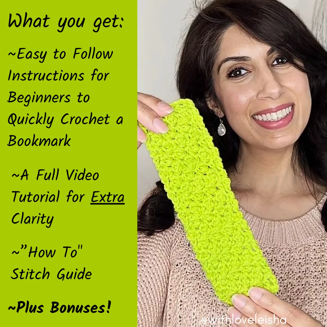 More Than a Bookmark Written Crochet Pattern for Beginners with Ad Free Video product image (1)