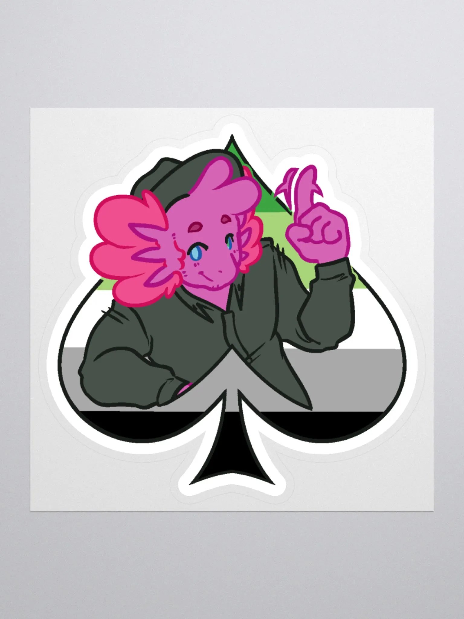 Aro in Spades | Kiss-Cut Sticker product image (1)