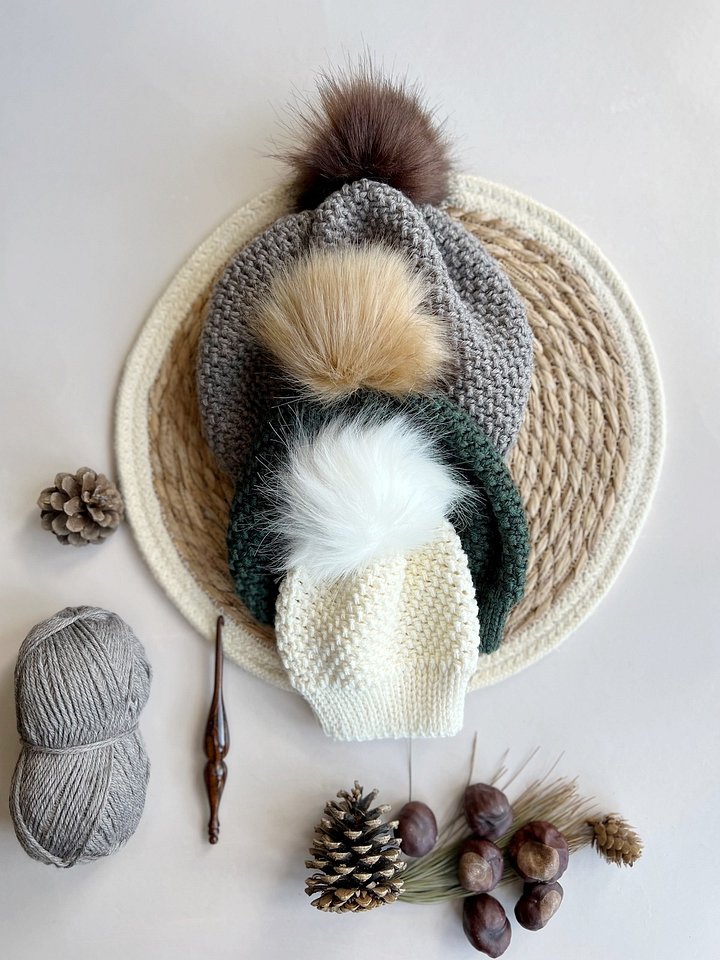 Herringbone Moss Winter Hat Crochet Pattern product image (2)
