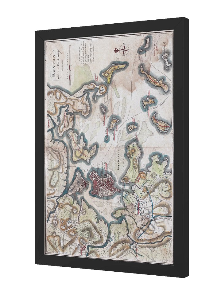 Boston with its Environs, 1806 Framed Map Poster product image (4)