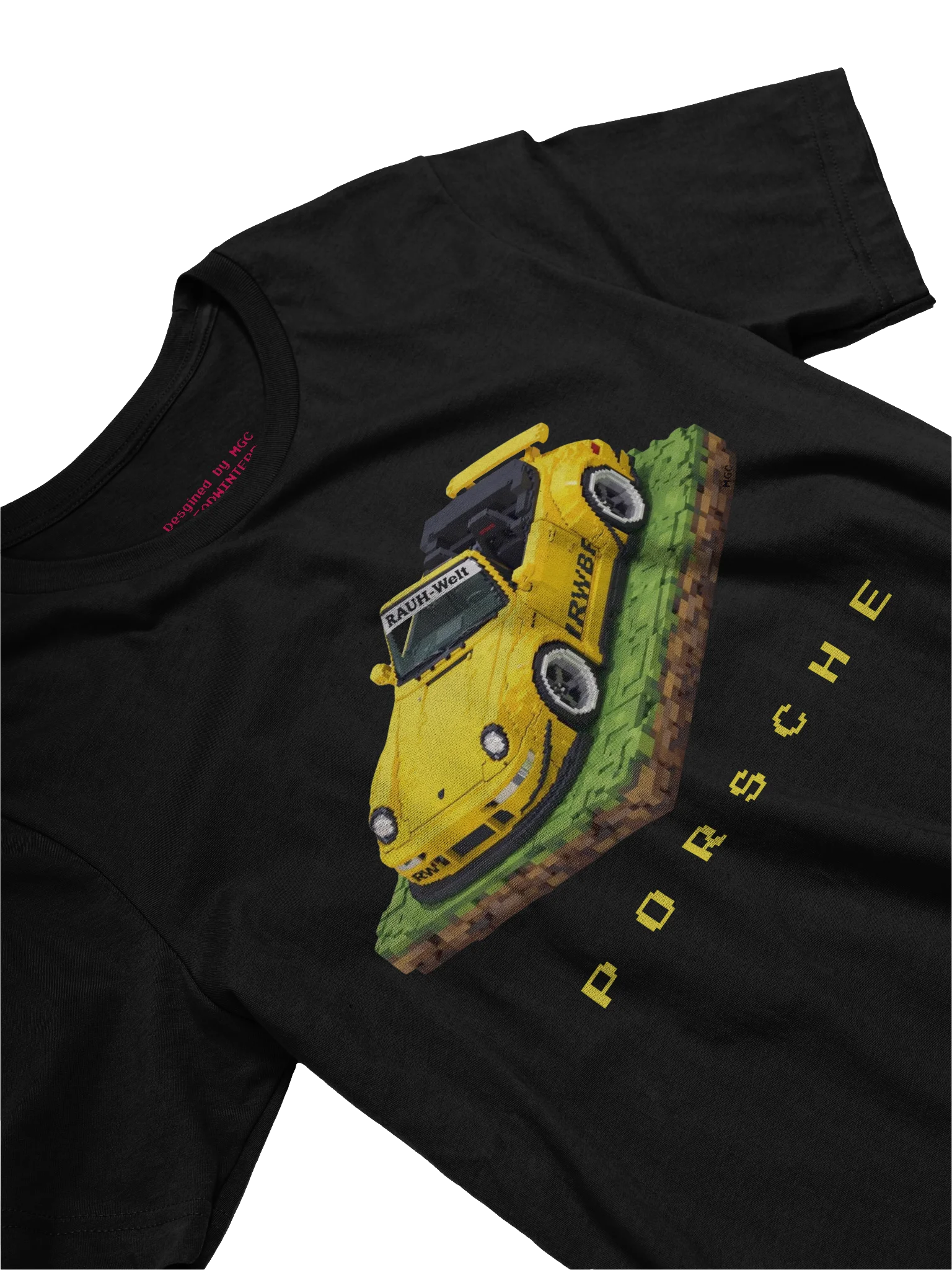 Speed Yellow Porsche 993 RWB "Nohra" Rauh-Welt Begriff Shirt (Pixel, Retro, Minecraft) product image (20)