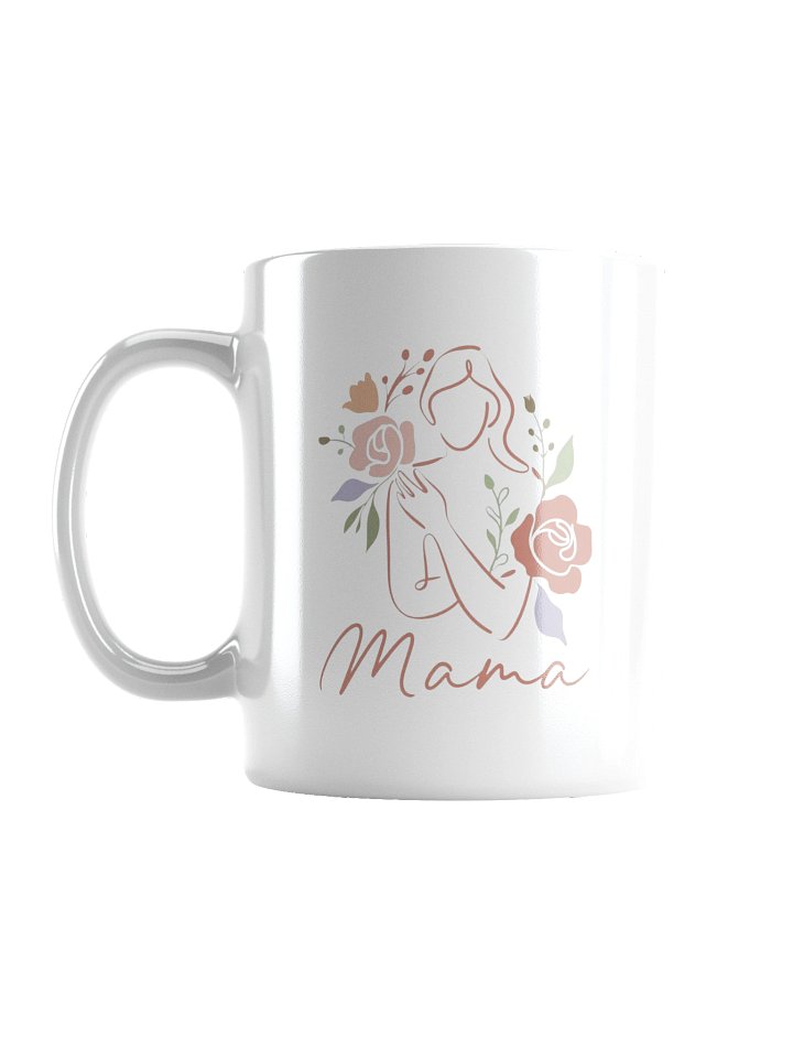 Elegant Floral Mom Line Art Coffee Mug product image (1)