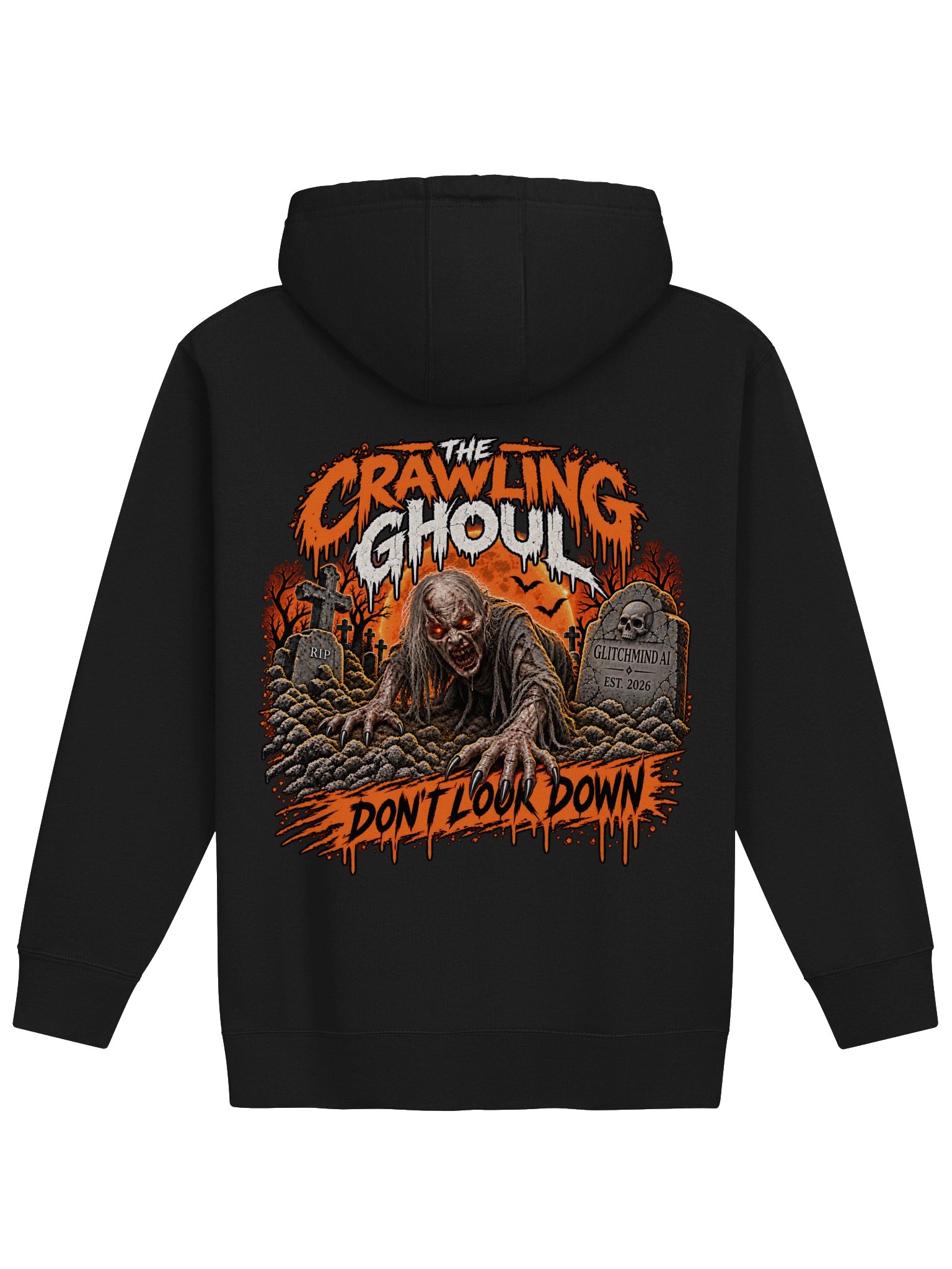 The Crawling Ghoul “Don’t Look Down” Collector Back Print Hoodie product image (2)