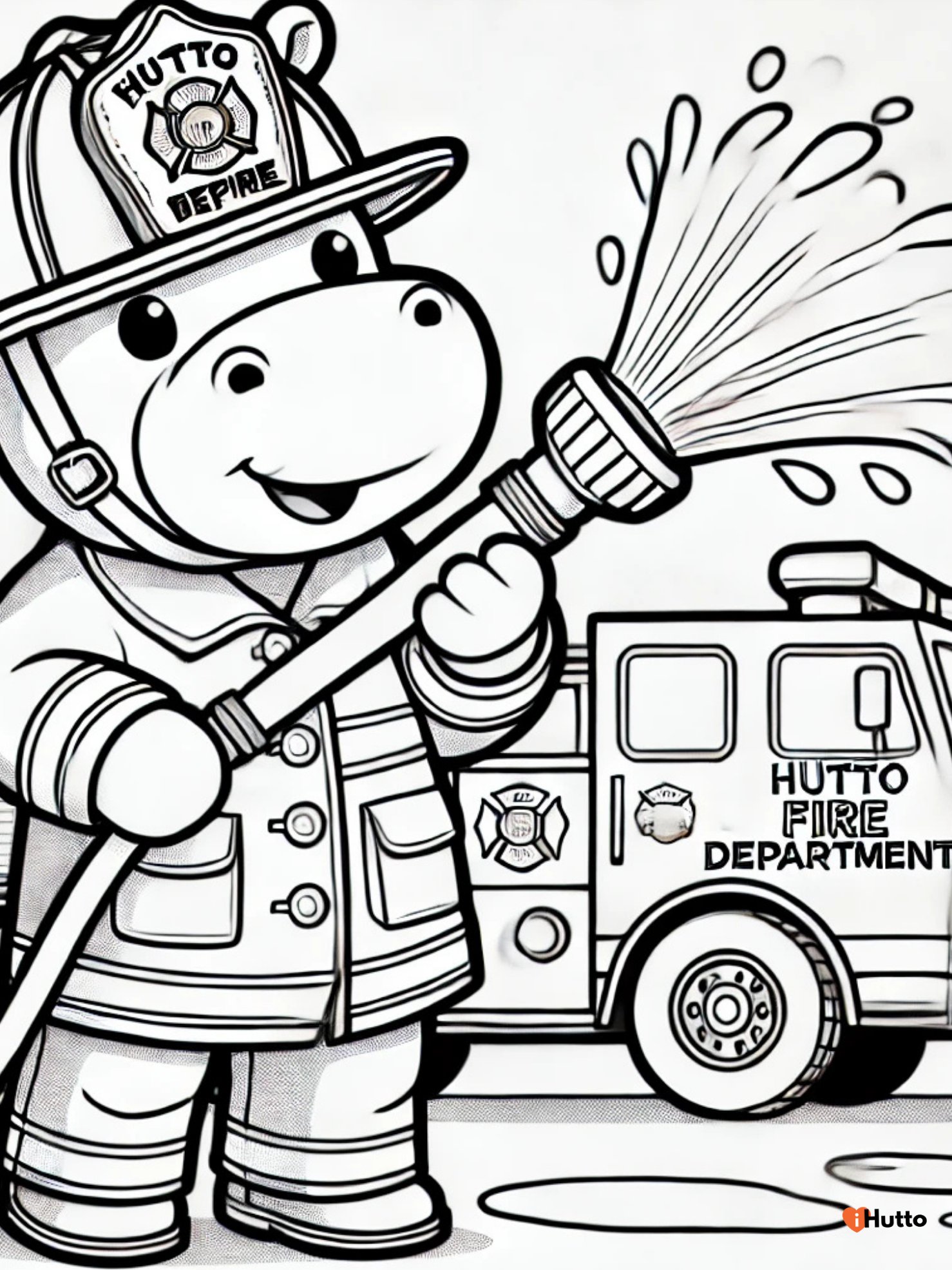 Hippos in Hutto Coloring Pages – Instant Download product image (8)