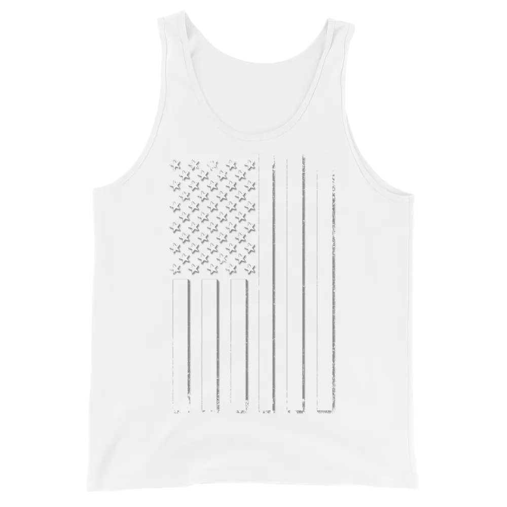 White Out American Flag Tank Top product image (1)