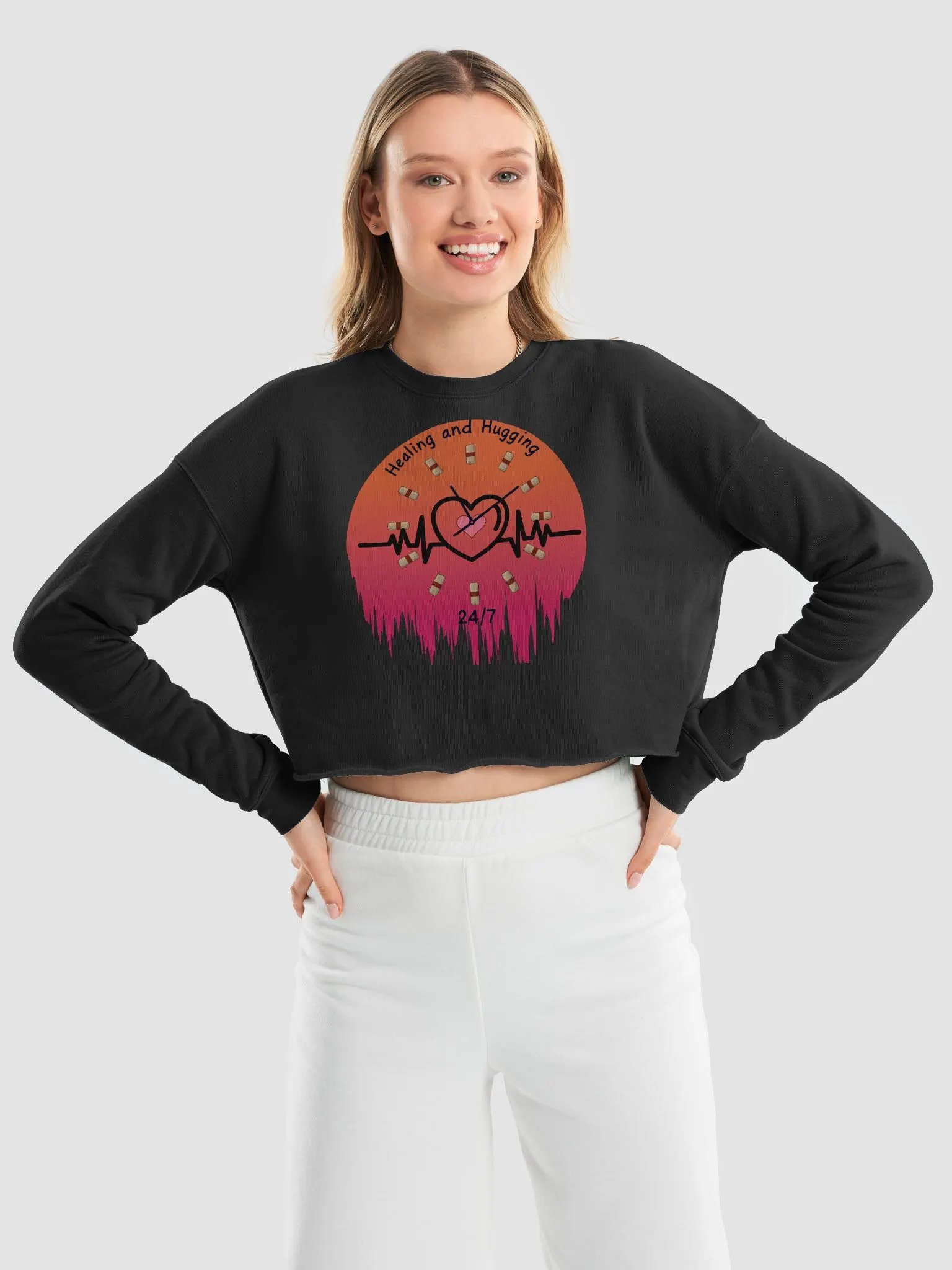 Healing Heartbeat Crop Sweatshirt product image (41)