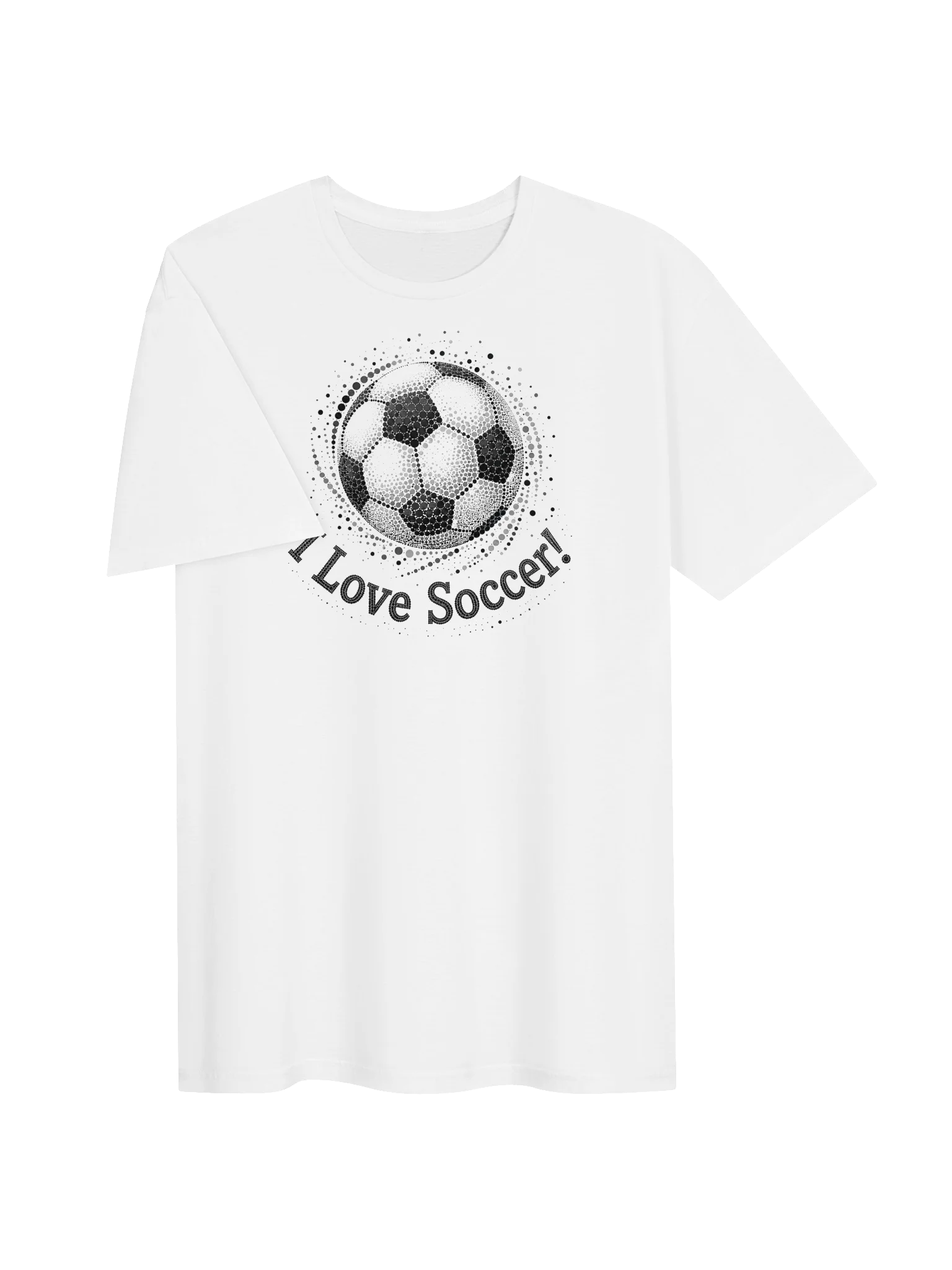 I Love Soccer Half Tone Ball Tee product image (3)