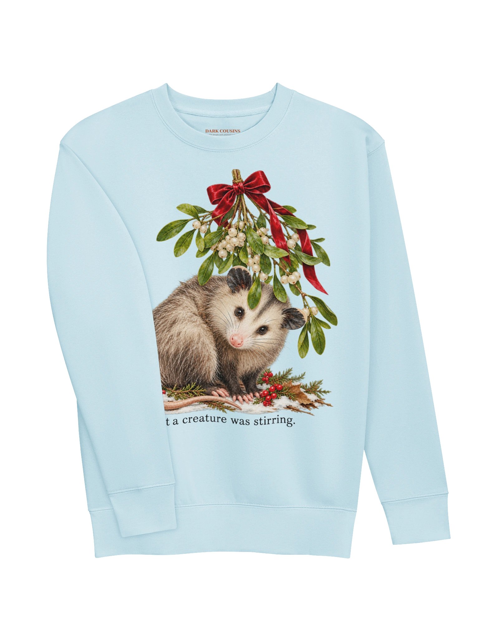 Not a Creature Was Stirring – Vintage Christmas Opossum Sweatshirt product image (10)
