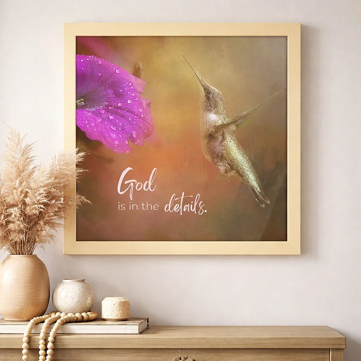 Gods' Little Details Hummingbird Framed Art product image (2)