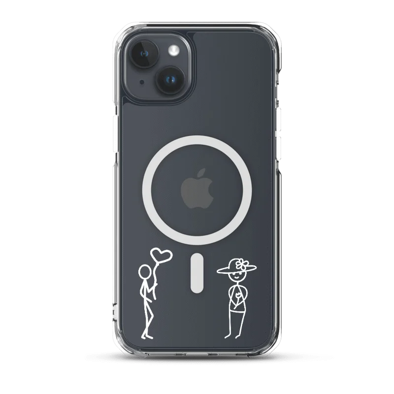 She & Her Pookie iPhone MagSafe® clear case - White product image (1)
