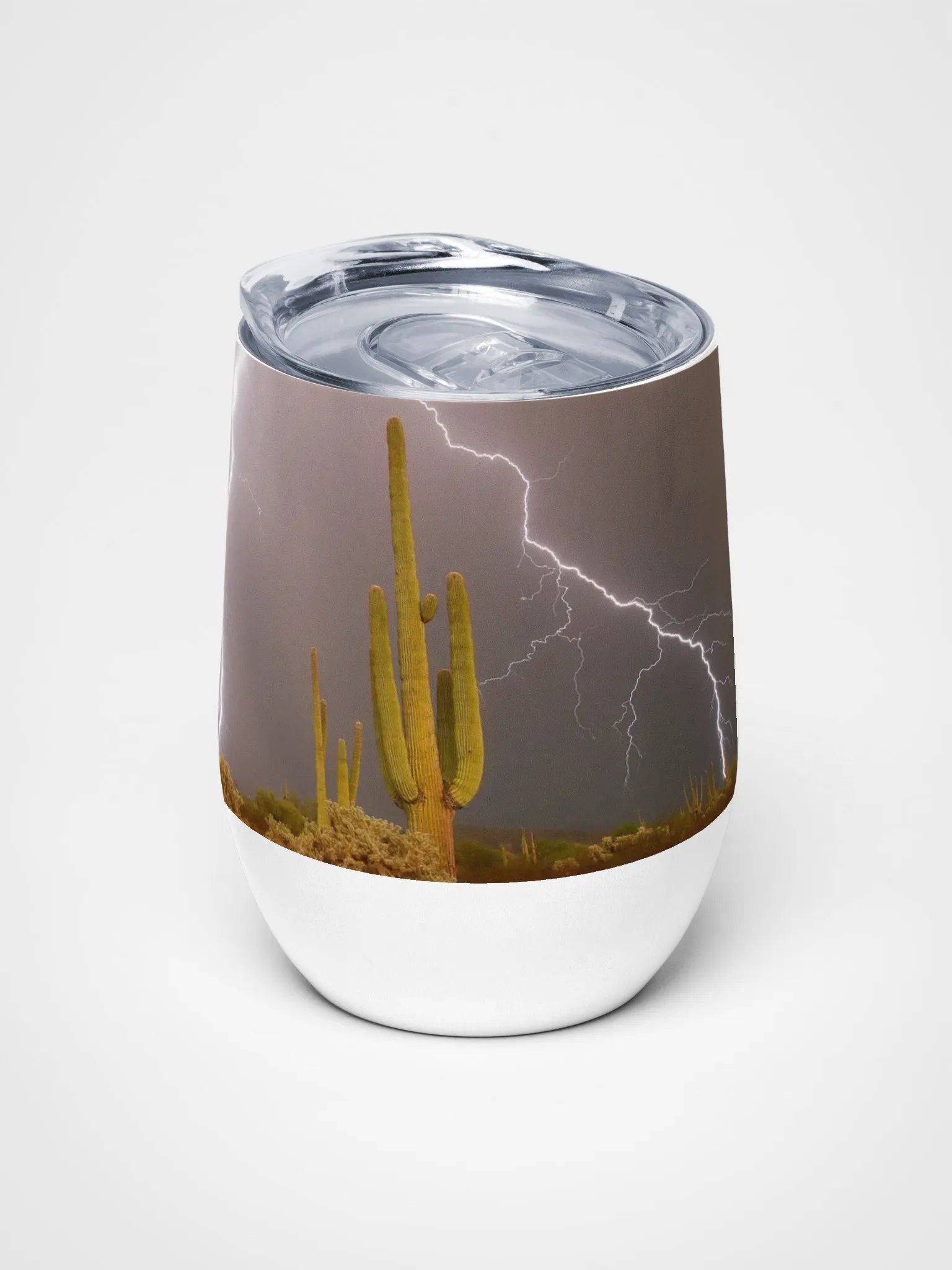 Saguaro and Lightning Wine Tumbler product image (5)