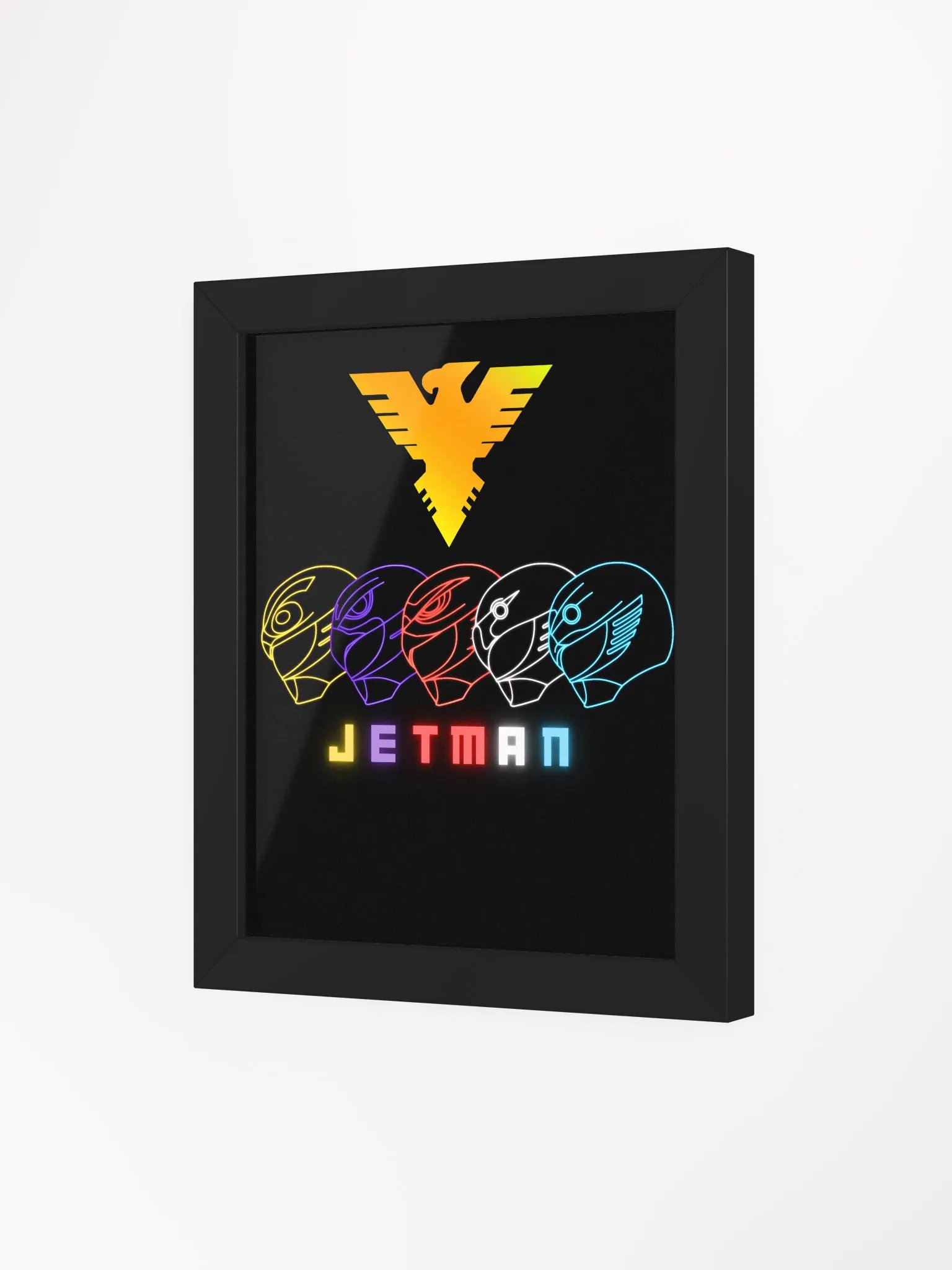 Neon Jetman Helmets Framed Poster product image (24)