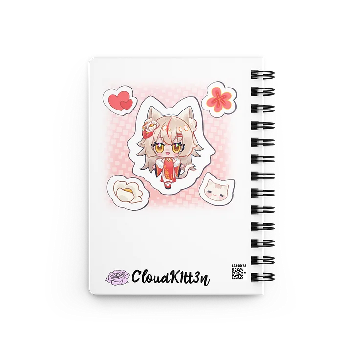 Spiral Notebook - Kat Chibi in Sticker Style Art product image (2)