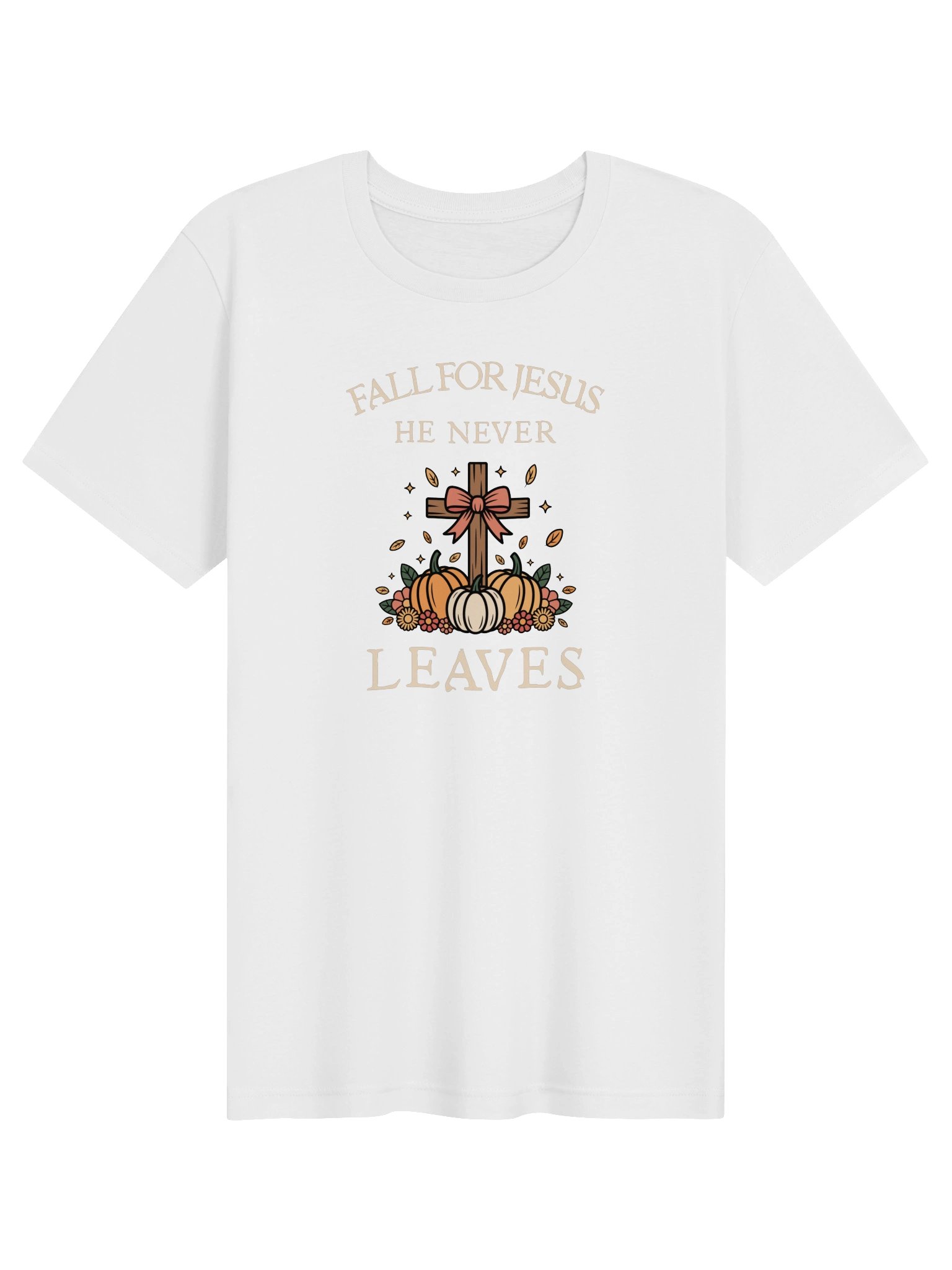 Fall for Jesus, He never Leaves T-Shirt product image (3)