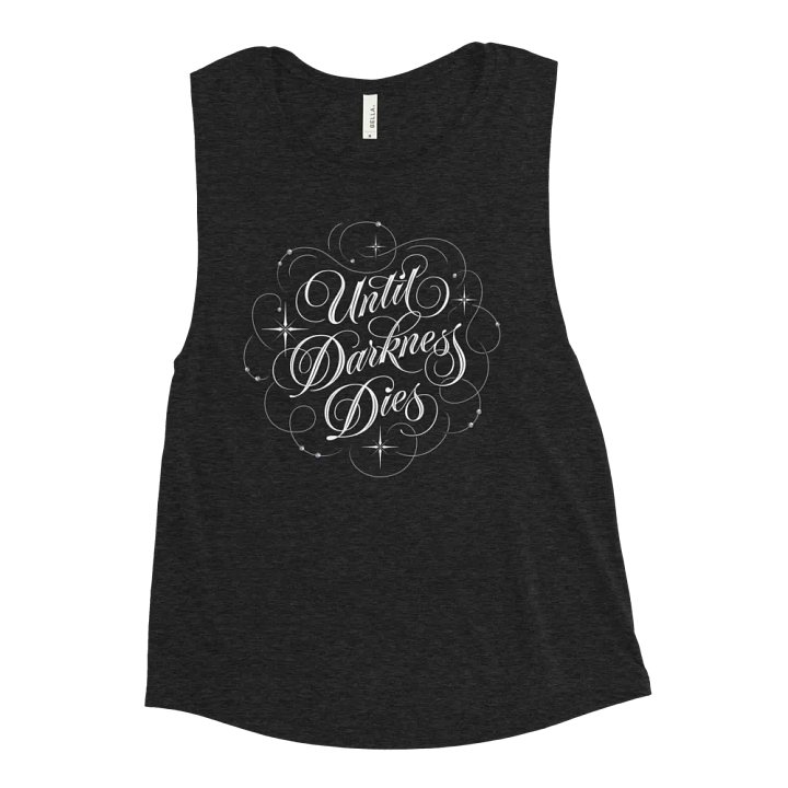 Until Darkness Dies (swirls design) Bella+Canvas Women's Flowy Muscle Tank product image (1)