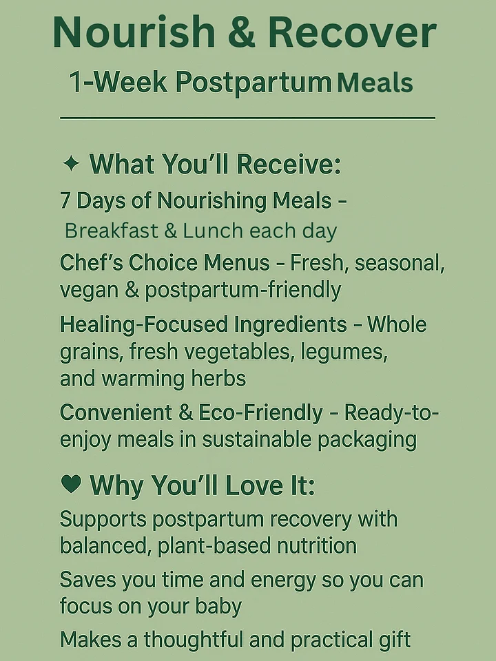 Nourish & Recover 1 week Meal Plan product image (2)