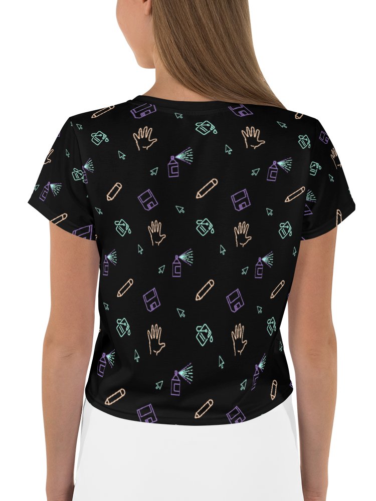 Computer Lab pattern crop tee product image (3)