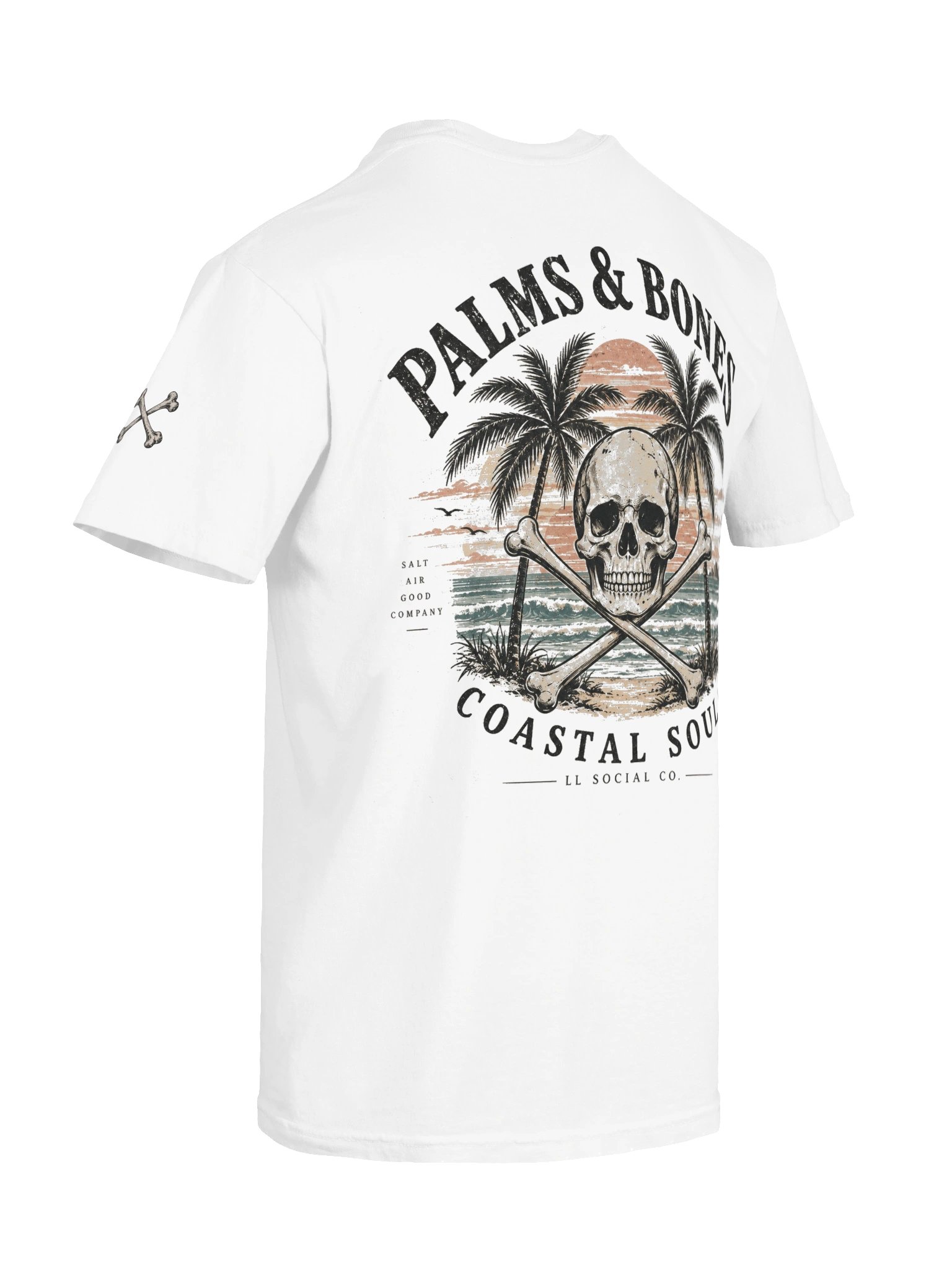 Palms & Bones Comfort Colors Tee — Coastal Skellie Edit product image (8)