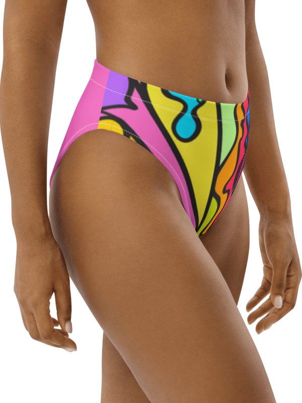 Vibrant Energy High-Waisted Bikini Bottoms - Wave at Sunset product image (5)