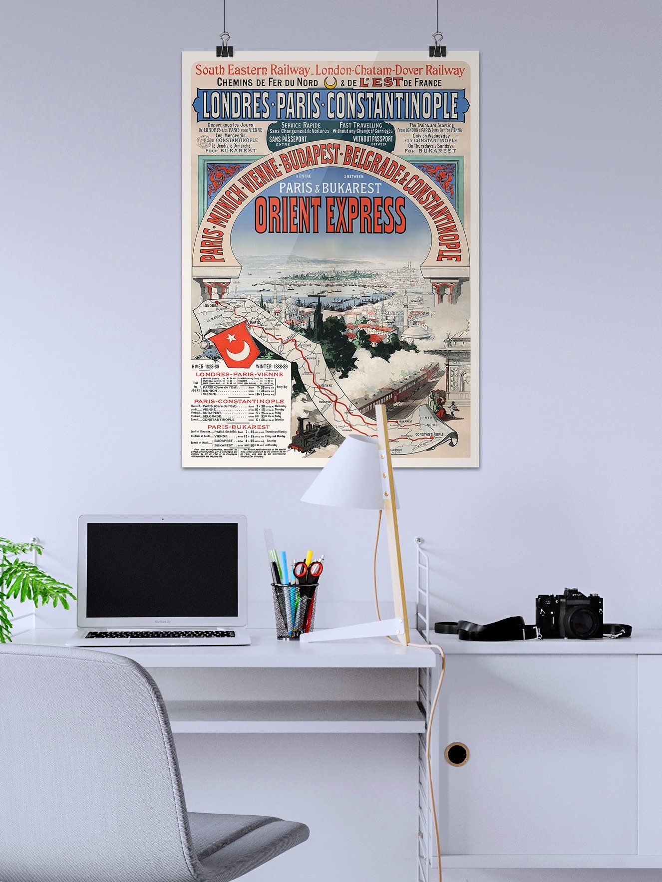 Orient Express, Istanbul, Turkey, 1888 — retro vintage travel poster product image (2)