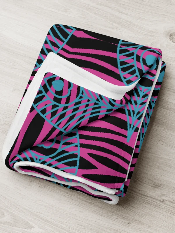 Pink Peacock Feathers Paradise Throw Blanket product image (13)