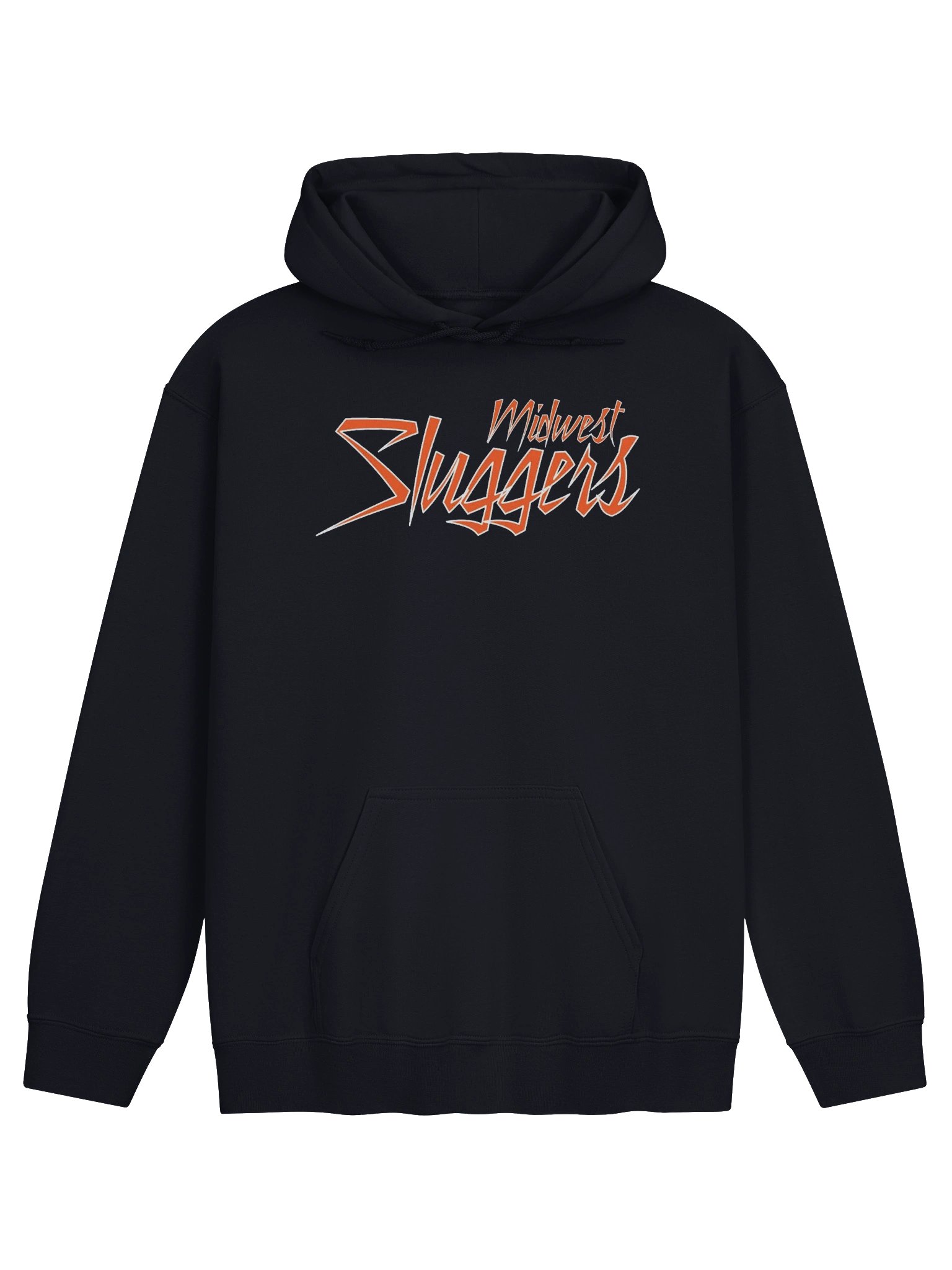 Midwest Sluggers Stacked Logo Navy Unisex Hoodie product image (1)