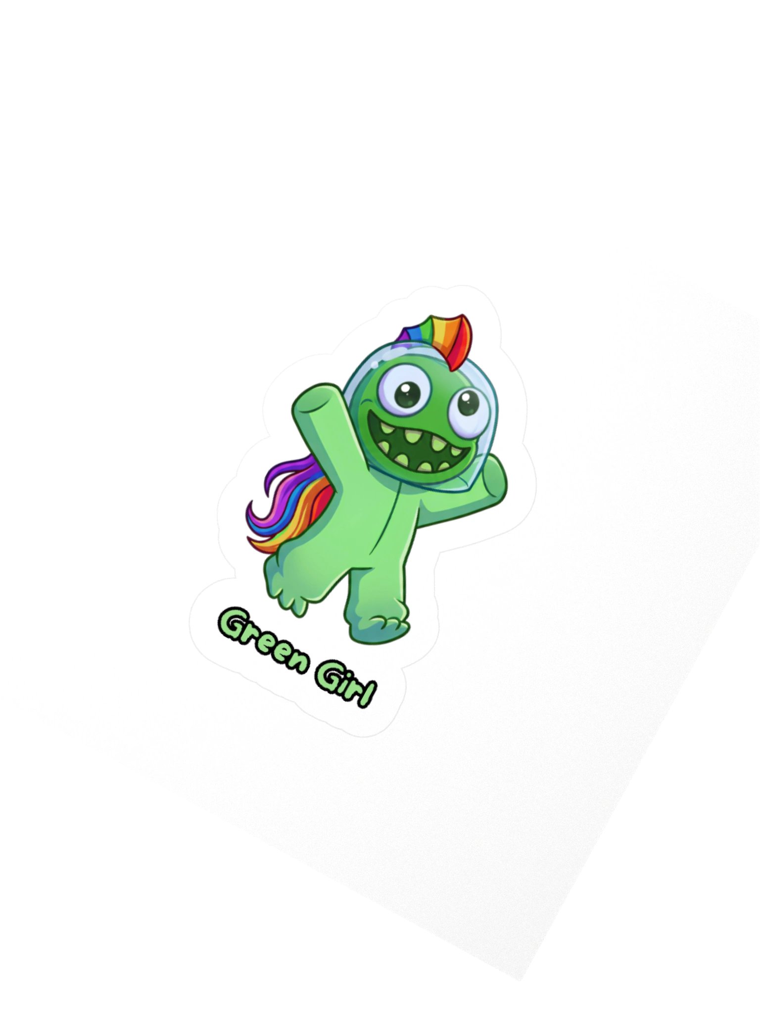 Green Girl Kiss-Cut Sticker product image (5)