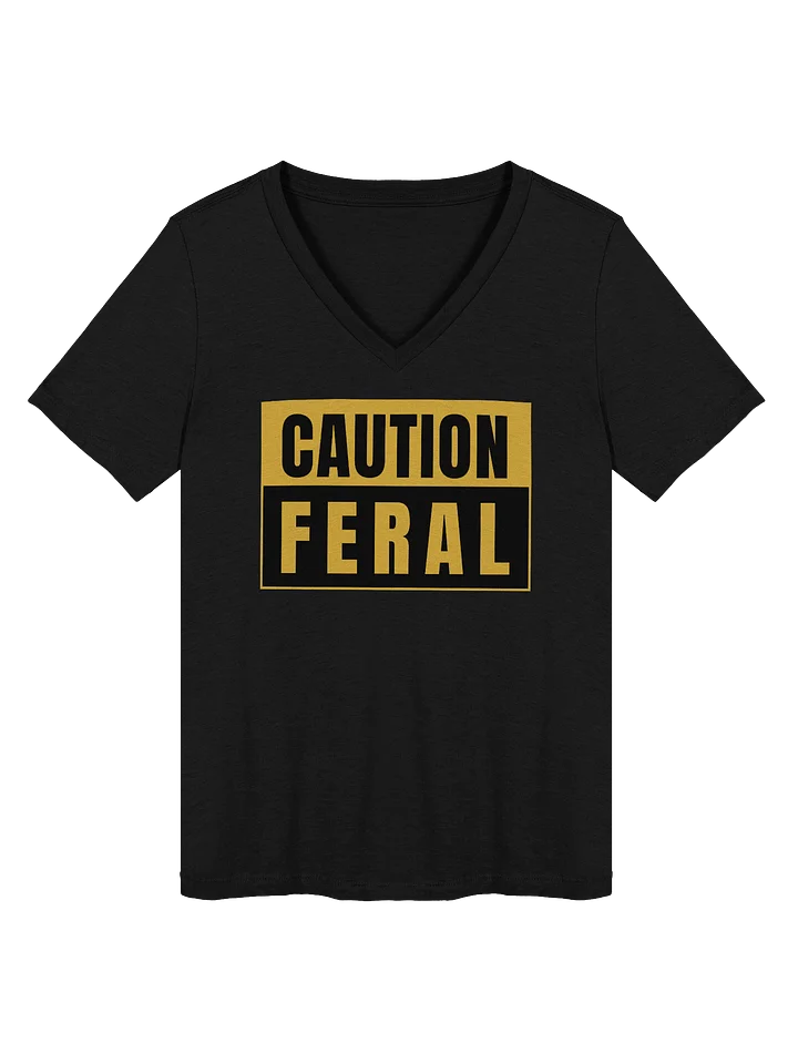 Caution Feral V-Neck Tee product image (2)
