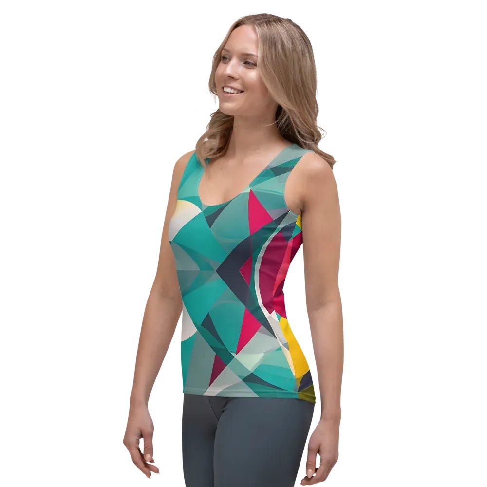 Abstract Lithographic Pattern Design Tank Top - V9 product image (3)