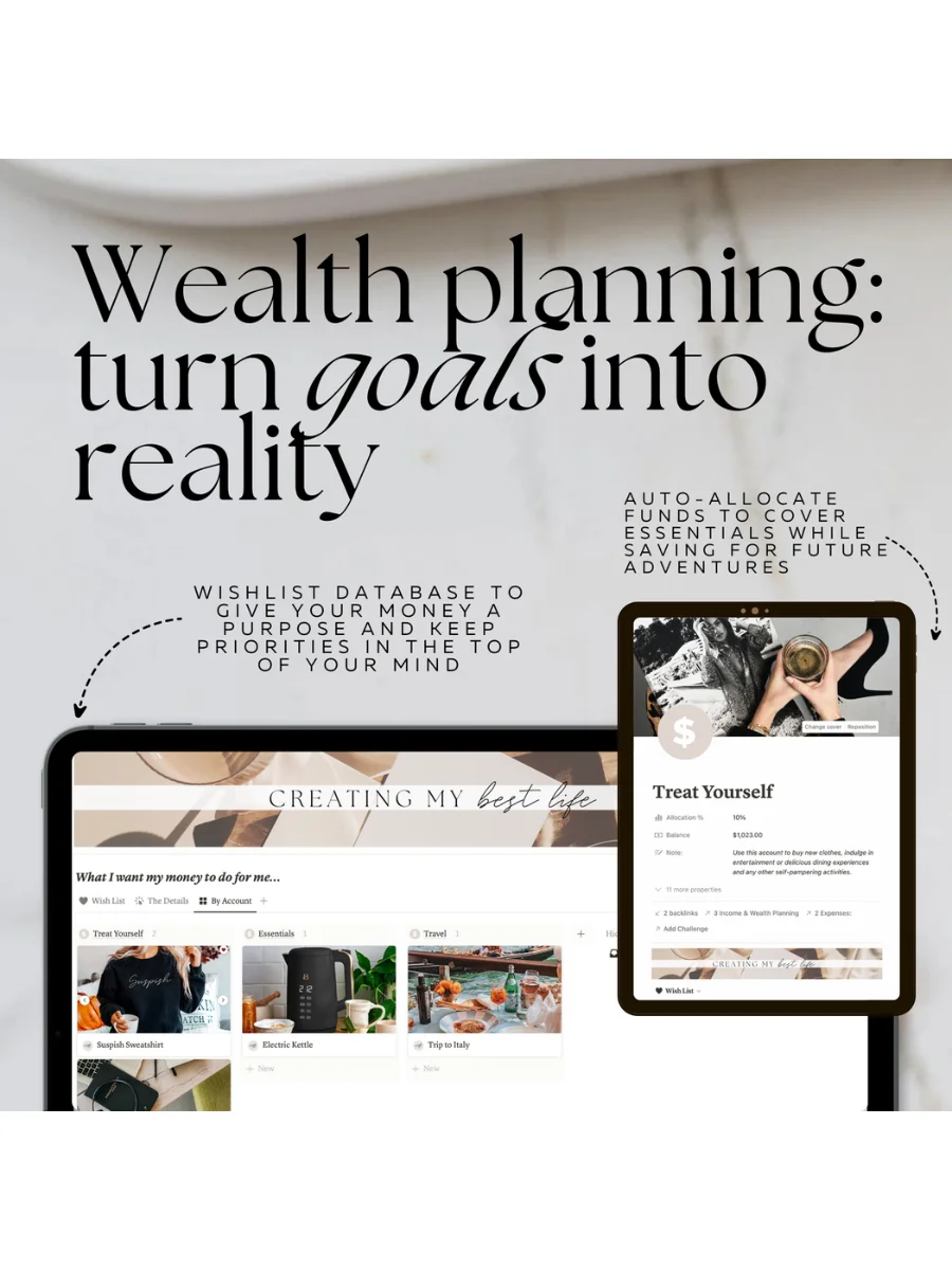 Aesthetic Notion Financial Planner Template product image (3)