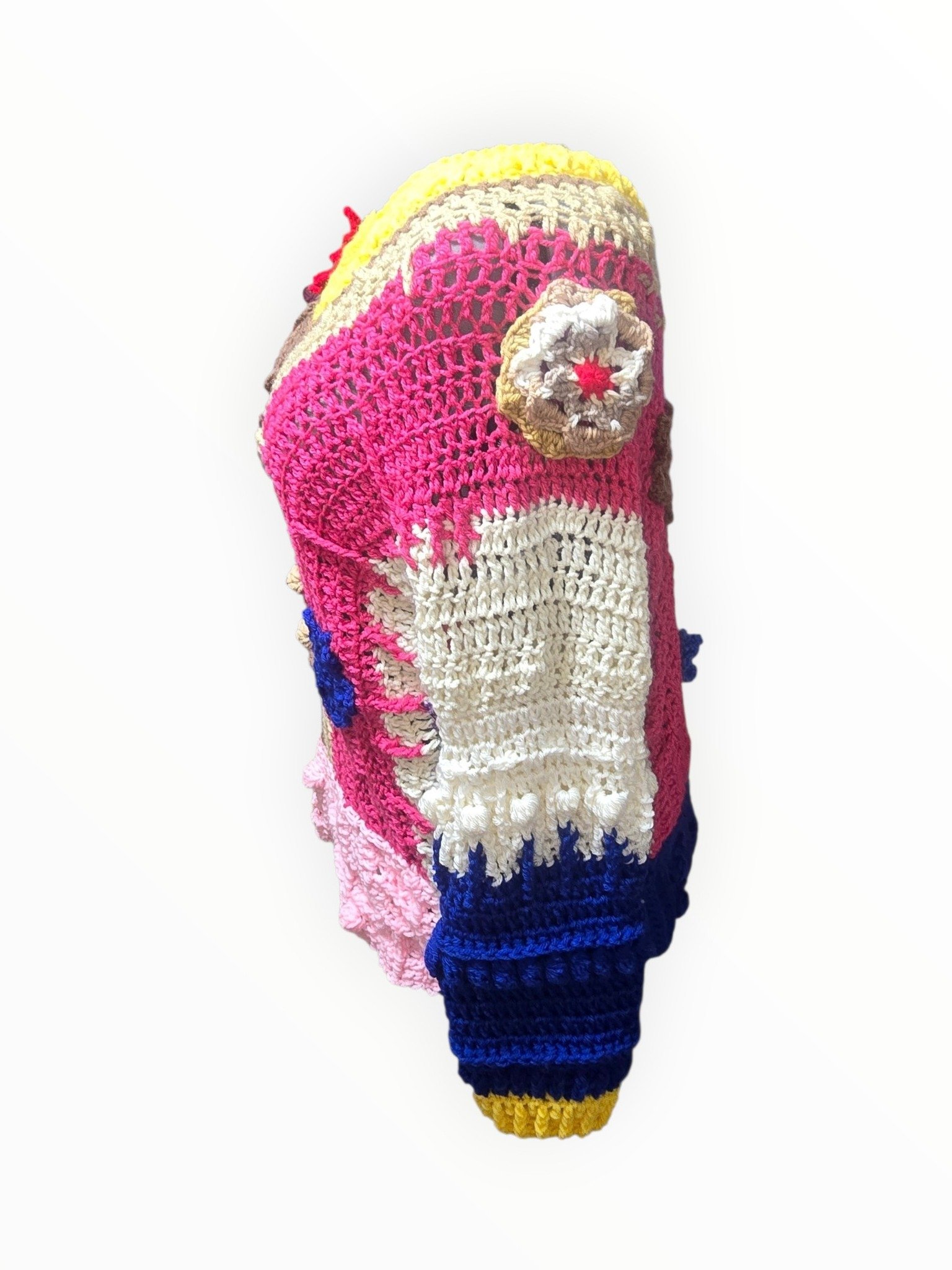 Suéter de Crochet Color-Block Artesanal (Talla M/L) product image (3)